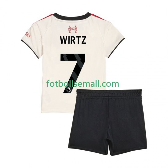 Matchtröjor Liverpool Florian Wirtz 7 2025-2026 Kortärmad till Barn (2:a ställ)