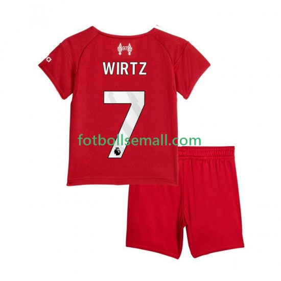 Matchtröjor Liverpool Florian Wirtz 7 2025-2026 Kortärmad till Barn (1:a ställ)