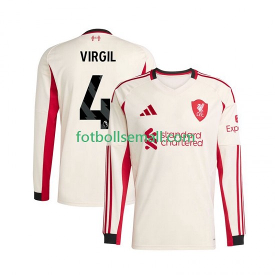 Matchtröjor Liverpool Virgil van Dijk 4 2025-2026 Långärmad till Herr (2:a ställ)