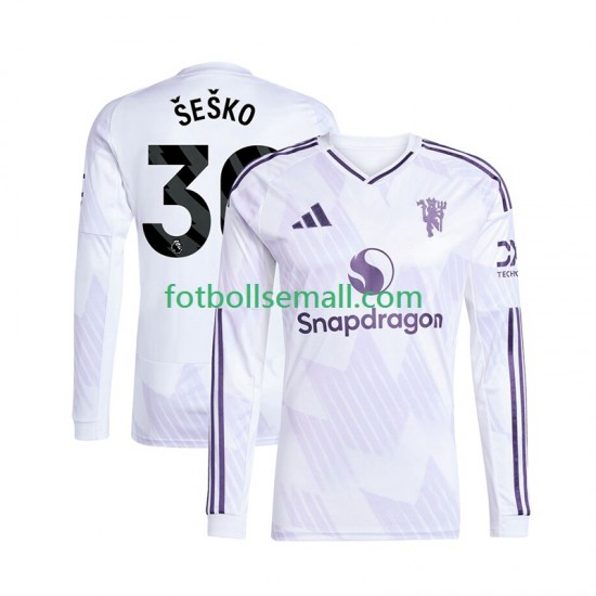 Matchtröjor Manchester United Benjamin Sesko 30 2025-2026 Långärmad till Herr (2:a ställ)