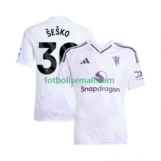 Matchtröjor Manchester United Benjamin Sesko 30 2025-2026 Kortärmad till Herr (2:a ställ)
