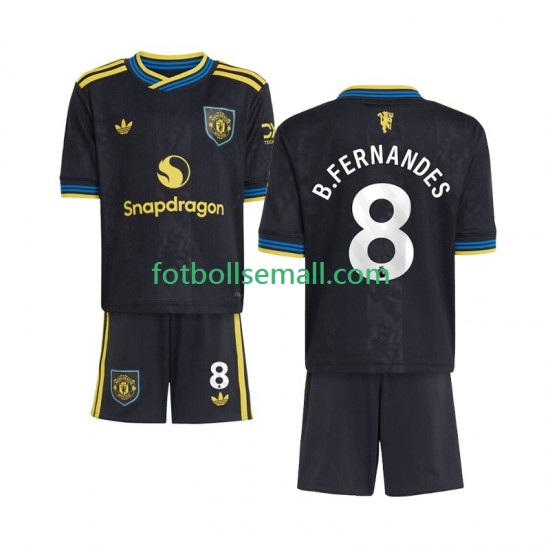 Matchtröjor Manchester United Bruno Fernandes 8 2025-2026 Kortärmad till Barn (3:e ställ)