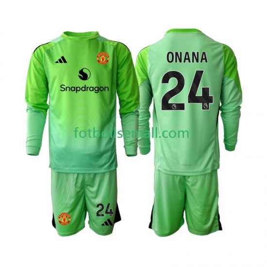 Matchtröjor Manchester United Målvaktströja Andre Onana 24 2025-2026 Långärmad till Barn (4:e ställ)