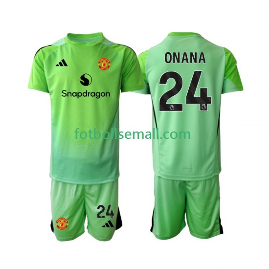 Matchtröjor Manchester United Målvaktströja Andre Onana 24 2025-2026 Kortärmad till Barn (4:e ställ)