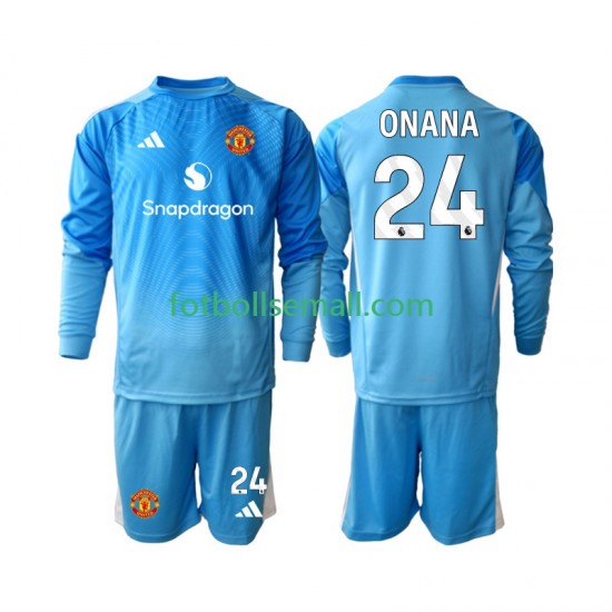 Matchtröjor Manchester United Målvaktströja Andre Onana 24 2025-2026 Långärmad till Barn (1:a ställ)