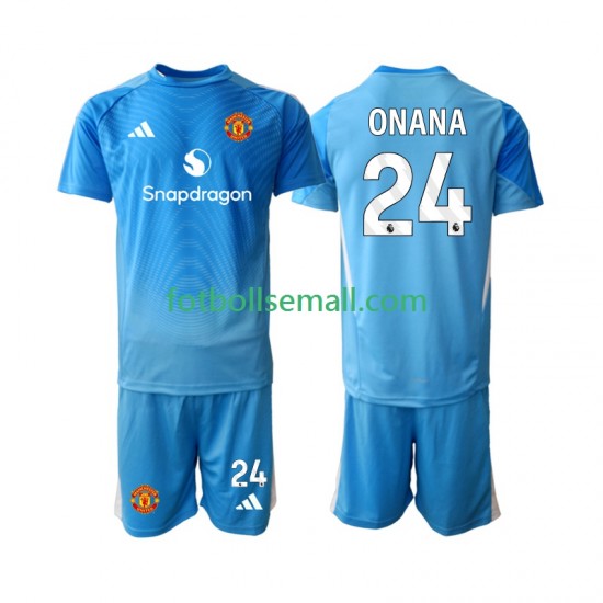 Matchtröjor Manchester United Målvaktströja Andre Onana 24 2025-2026 Kortärmad till Barn (1:a ställ)