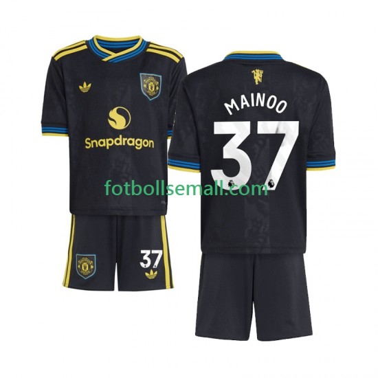 Matchtröjor Manchester United Kobbie Mainoo 37 2025-2026 Kortärmad till Barn (3:e ställ)