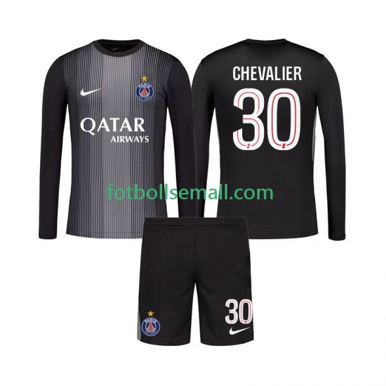 Matchtröjor Paris Saint-Germain Målvaktströja Lucas Chevalier 30 2025-2026 Långärmad till Barn (1:a ställ)