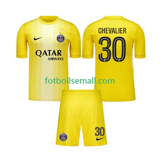 Matchtröjor Paris Saint-Germain Målvaktströja Lucas Chevalier 30 2025-2026 Kortärmad till Barn (3:e ställ)