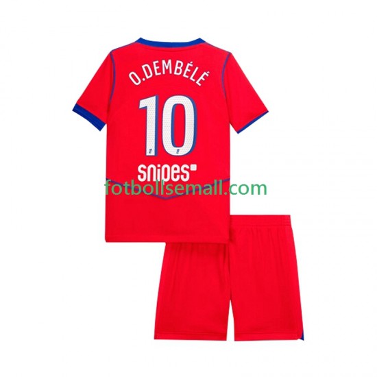 Matchtröjor Paris Saint-Germain Ousmane Dembele 10 2025-2026 Kortärmad till Barn (3:e ställ)