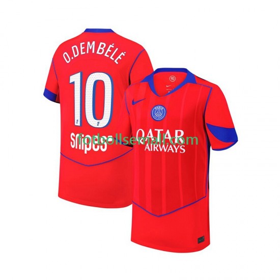 Matchtröjor Paris Saint-Germain Ousmane Dembele 10 2025-2026 Kortärmad till Herr (3:e ställ)