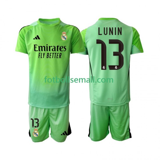 Matchtröjor Real Madrid Målvaktströja Andriy Lunin 13 2025-2026 Kortärmad till Barn (2:a ställ)