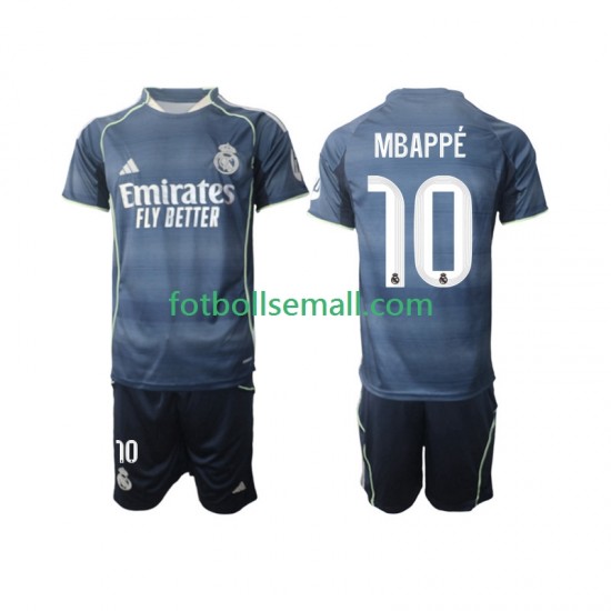 Matchtröjor Real Madrid Kylian Mbappe 10 2025-2026 Kortärmad till Barn (2:a ställ)