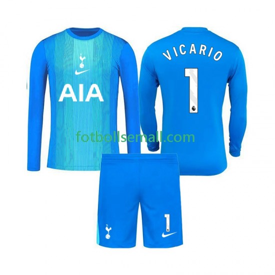 Matchtröjor Tottenham Hotspur Målvaktströja Guglielmo Vicario 1 2025-2026 Långärmad till Barn (2:a ställ)
