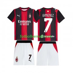 Matchtröjor AC Milan Gimenez 7 2026-2027 Kortärmad till Barn (1:a ställ)