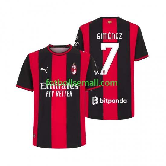 Matchtröjor AC Milan Gimenez 7 2026-2027 Kortärmad till Herr (1:a ställ)