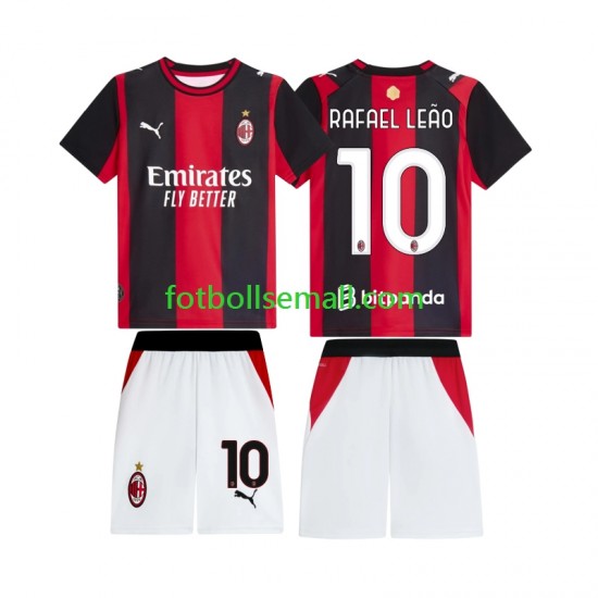 Matchtröjor AC Milan Rafael Leao 10 2026-2027 Kortärmad till Barn (1:a ställ)