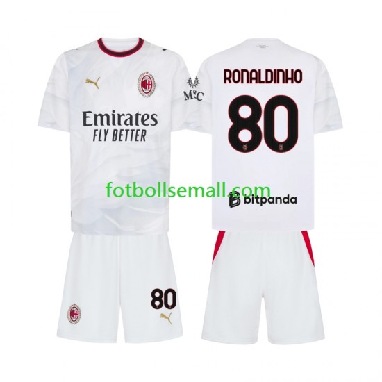 Matchtröjor AC Milan Ronaldinho 80 2026-2027 Kortärmad till Barn (2:a ställ)