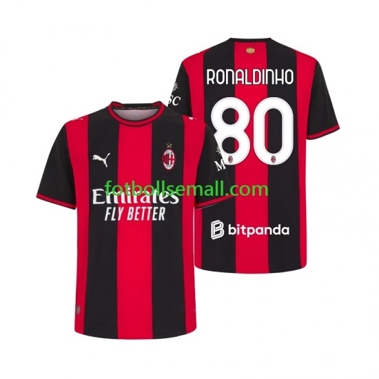 Matchtröjor AC Milan Ronaldinho 80 2026-2027 Kortärmad till Herr (1:a ställ)