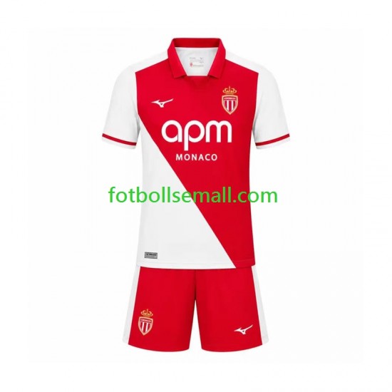 Matchtröjor AS Monaco 2026-2027 Kortärmad till Barn (1:a ställ)