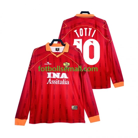 Matchtröjor AS Roma Totti 10 Retro 1999 2000 Långärmad till Herr (1:a ställ)