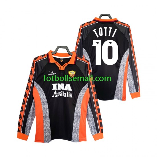 Matchtröjor AS Roma Totti 10 Retro 1998 1999 Långärmad till Herr (3:e ställ)