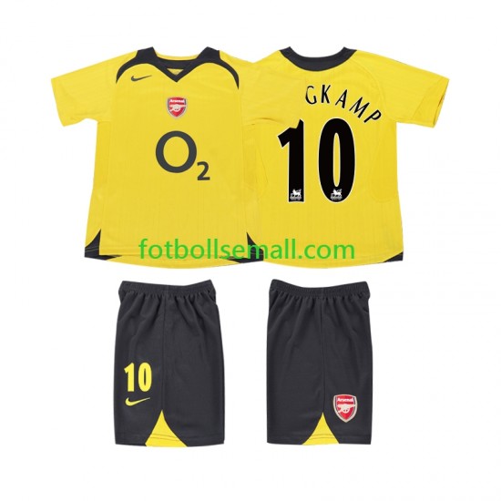 Matchtröjor Arsenal BERGKAMP 10 Retro 2005 2006 Kortärmad till Barn (2:a ställ)