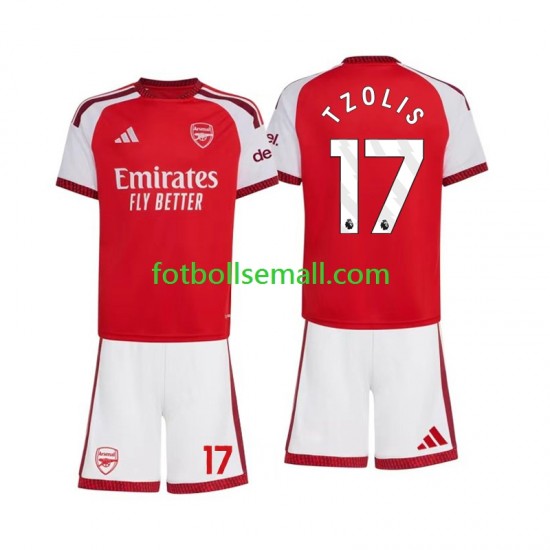 Matchtröjor Arsenal Christos Tzolis 17 2026-2027 Kortärmad till Barn (1:a ställ)
