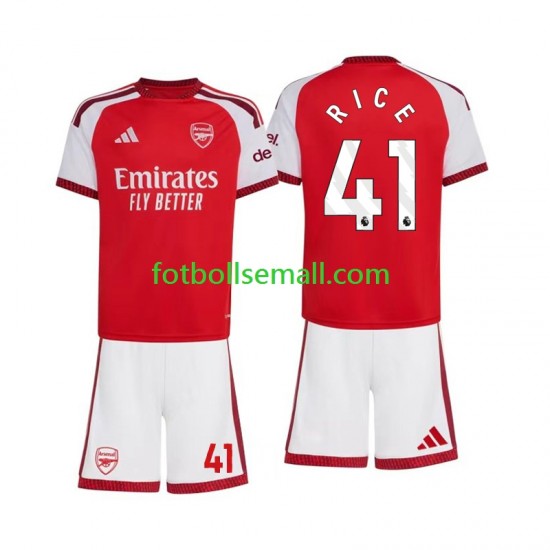 Matchtröjor Arsenal Declan Rice 41 2026-2027 Kortärmad till Barn (1:a ställ)