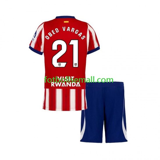 Matchtröjor Atlético Madrid Obed Vargas 21 2026-2027 Kortärmad till Barn (1:a ställ)