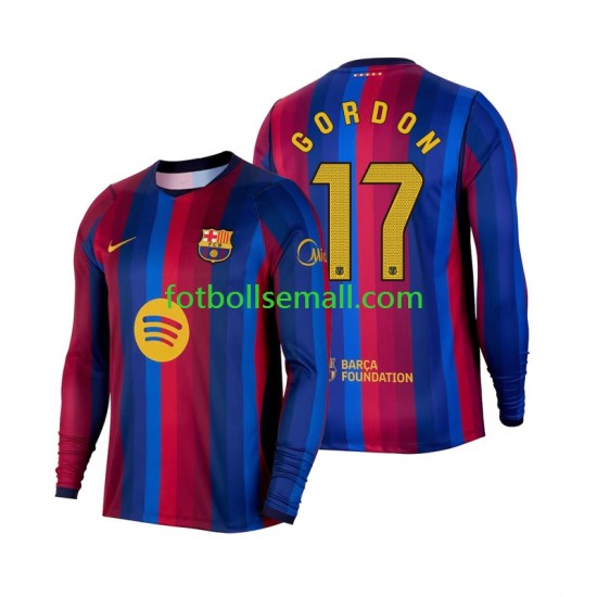Matchtröjor FC Barcelona Anthony Gordon 17 2026-2027 Långärmad till Herr (1:a ställ)