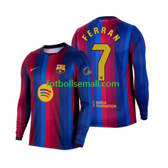 Matchtröjor FC Barcelona Ferran Torres 7 2026-2027 Långärmad till Herr (1:a ställ)