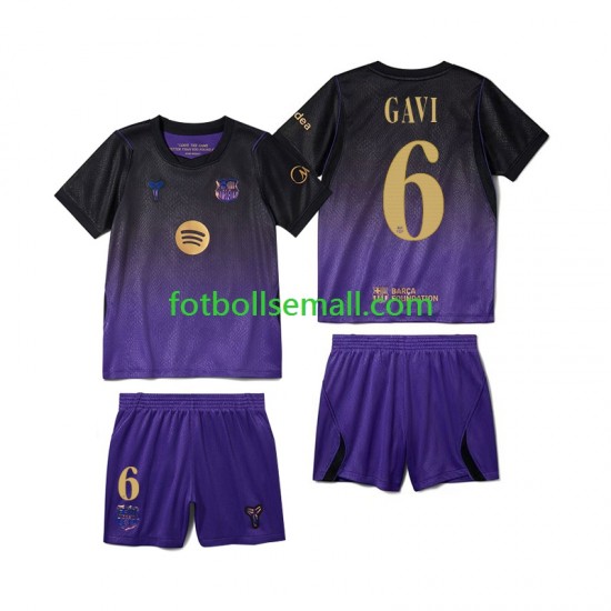 Matchtröjor FC Barcelona Gavi 6 2026-2027 Kortärmad till Barn (2:a ställ)