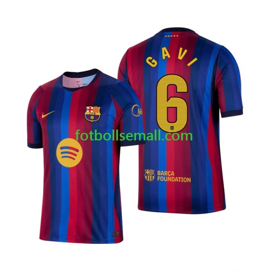 Matchtröjor FC Barcelona Gavi 6 2026-2027 Kortärmad till Herr (1:a ställ)