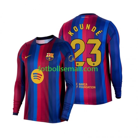 Matchtröjor FC Barcelona Jules Kounde 23 2026-2027 Långärmad till Herr (1:a ställ)