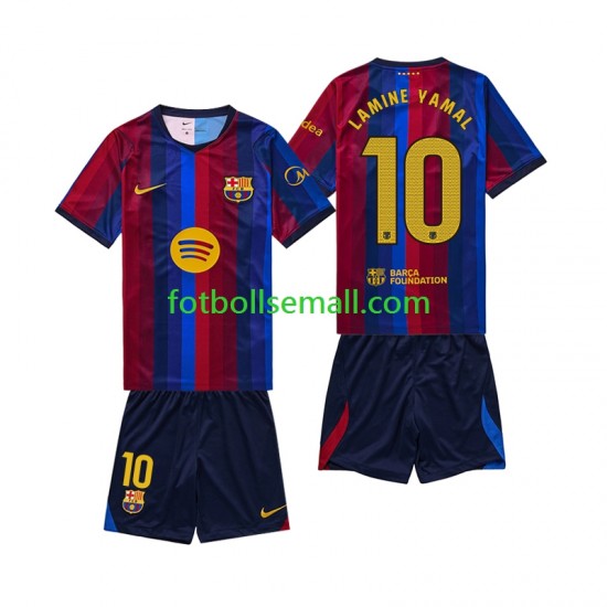 Matchtröjor FC Barcelona Lamine Yamal 10 2026-2027 Kortärmad till Barn (1:a ställ)