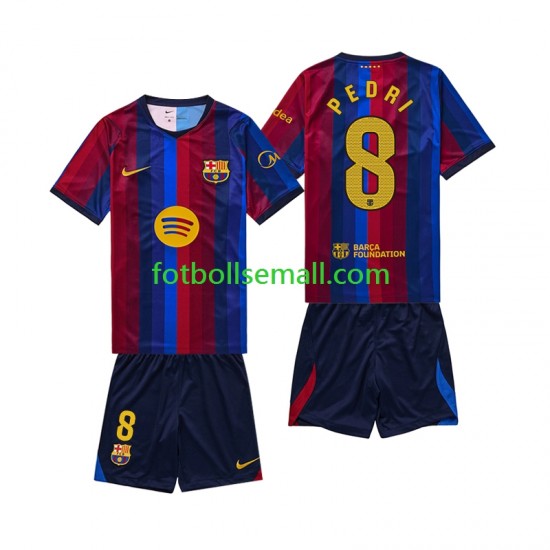 Matchtröjor FC Barcelona Pedri 8 2026-2027 Kortärmad till Barn (1:a ställ)