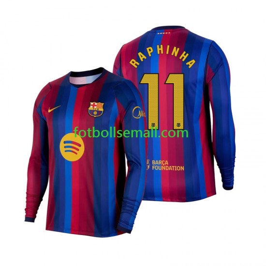 Matchtröjor FC Barcelona Raphinha 11 2026-2027 Långärmad till Herr (1:a ställ)