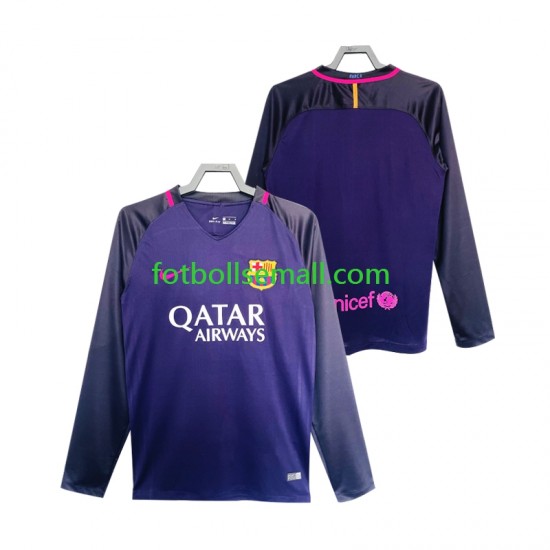 Matchtröjor FC Barcelona Retro 2016 2017 Långärmad till Herr (2:a ställ)