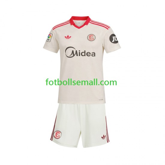 Matchtröjor Sevilla FC Retro 2025-2026 Kortärmad till Barn (1:a ställ)