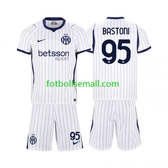 Matchtröjor Inter Milan Alessandro Bastoni 95 2026-2027 Kortärmad till Barn (2:a ställ)