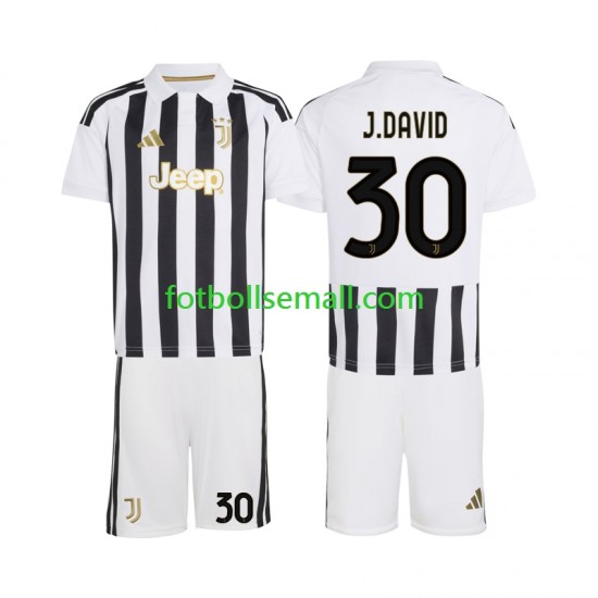 Matchtröjor Juventus Jonathan David 30 2026-2027 Kortärmad till Barn (1:a ställ)