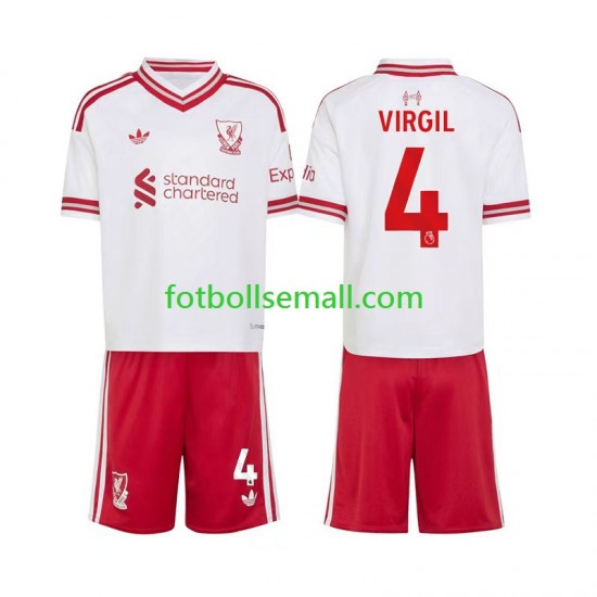 Matchtröjor Liverpool Virgil van Dijk 4 2026-2027 Kortärmad till Barn (2:a ställ)