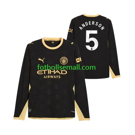 Matchtröjor Manchester City Elliot Anderson 5 2026-2027 Långärmad till Herr (2:a ställ)