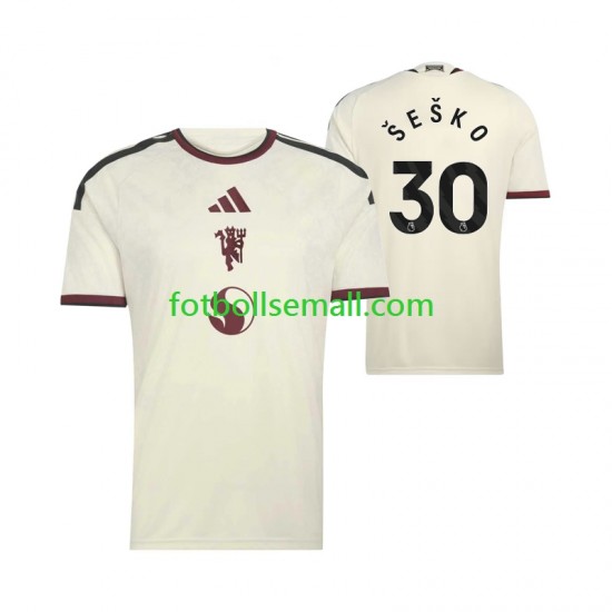 Matchtröjor Manchester United Benjamin Sesko 30 2026-2027 Kortärmad till Herr (3:e ställ)