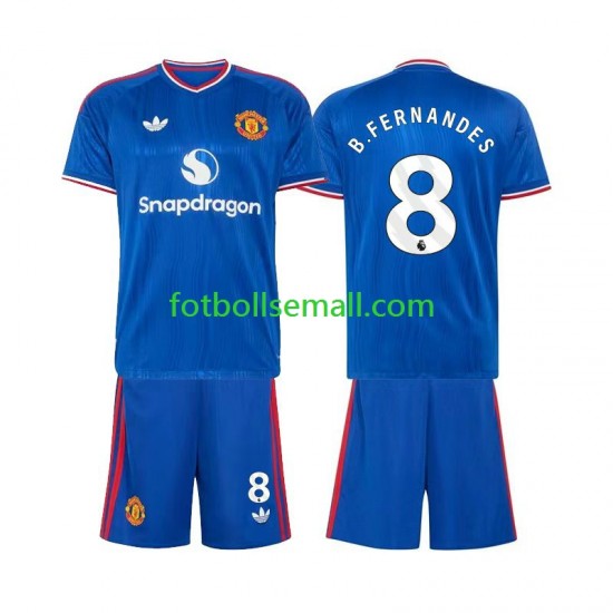 Matchtröjor Manchester United Bruno Fernandes 8 2026-2027 Kortärmad till Barn (2:a ställ)