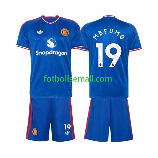 Matchtröjor Manchester United Bryan Mbeumo 19 2026-2027 Kortärmad till Barn (2:a ställ)