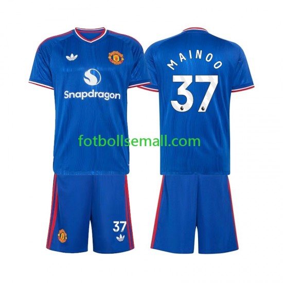 Matchtröjor Manchester United Kobbie Mainoo 37 2026-2027 Kortärmad till Barn (2:a ställ)