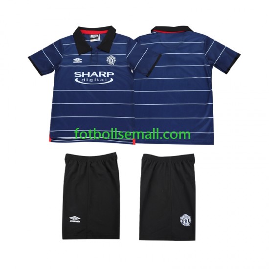 Matchtröjor Manchester United Retro 1999 2000 Kortärmad till Barn (2:a ställ)