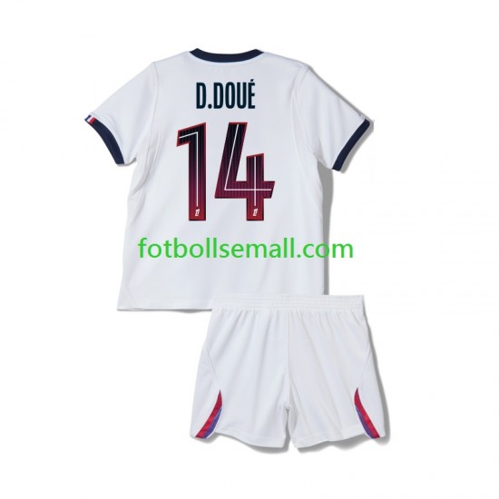 Matchtröjor Paris Saint-Germain Desire Doue 14 2026-2027 Kortärmad till Barn (2:a ställ)